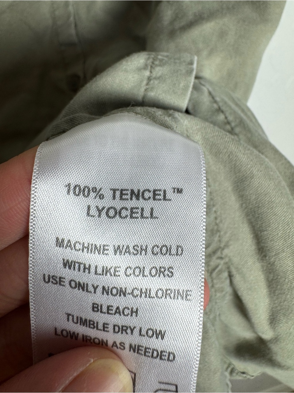 Quince Olive Green Vintage Wash Tencel Camp Button-Down Short Sleeve Shirt Large - Picture 5 of 9
